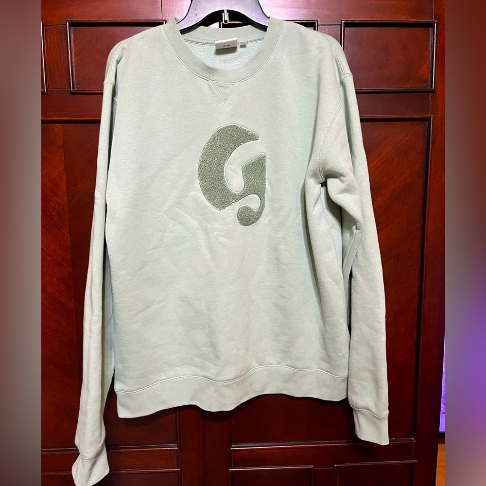 NWOT Glossier Sage Green Boston Sweatshirt